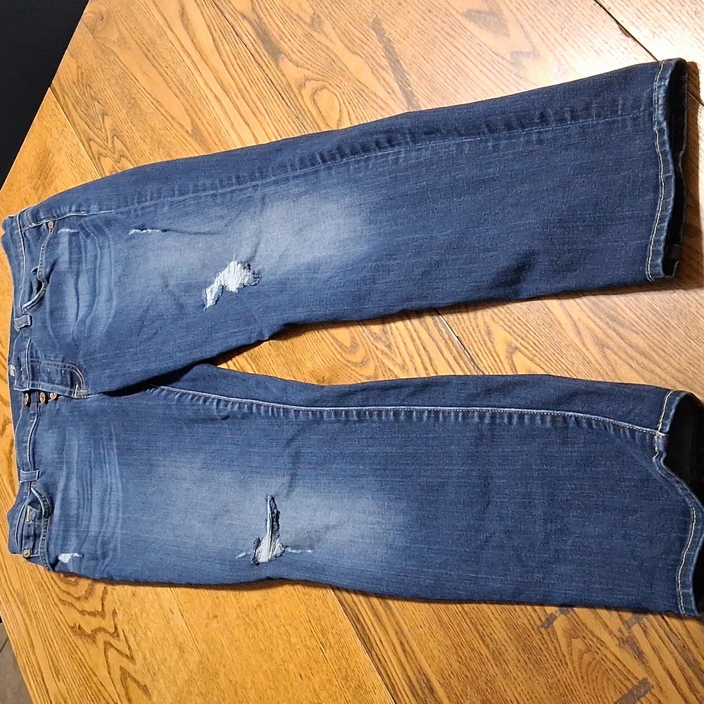 7 FOR ALL MANKIND Womens Jeans Denim 30 BLUE Josefina Boyfriend BUTTON FLY Used